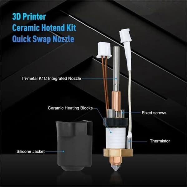 Quick-Swap keramisk varmeblok til Hot End-sæt til Creality K1/K1 Max 3D-printerdele