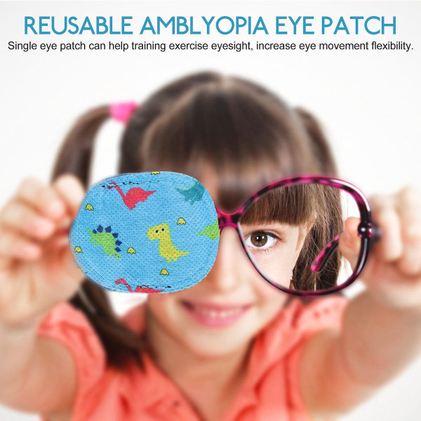 6 st barn-ögonlapp Återanvändbar amblyopi-ögonlapp Tecknad Lazy Eye Strabismus Correction Patch