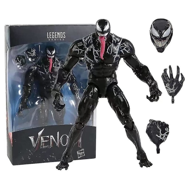 Gift Action Figur, rörliga leder Leksaksfigurer Venom Samlarmodell Docka med utbytbara tillbehör för fans