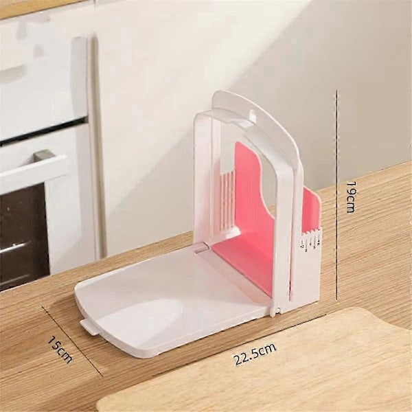Vikbar Brödskärmaskin - DIY Hembakat Bröd Toast Limpa Skärmaskin, Bakverktyg med Justerbar Skärguide P2025041101014