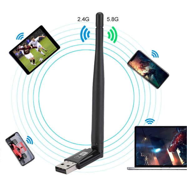 RTL8821CU 600M Ilmainen Dual Band PC Langaton LAN-kortti USB Bluetooth -sovittimelle