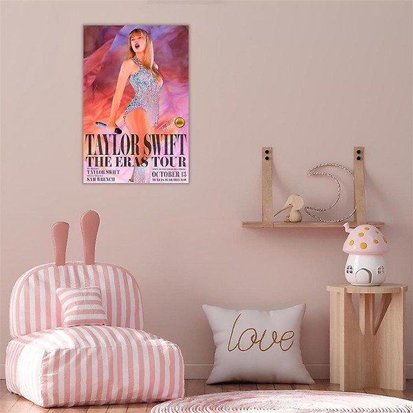 Taylor Swift The Eras Tour Plakat Fans Gaveveggkunst 13. oktober World Tour Filmplakater Swift Veggdekorasjon Uinnrammet