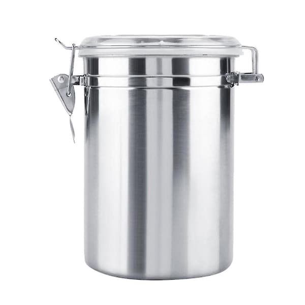 Lufttæt beholder i rustfrit stål til kaffe, mel, sukker og te