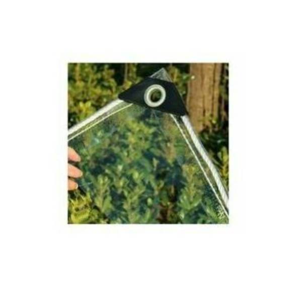 Klar öglettarp, 420 g/m2 vattentät PVC-tarp, icke