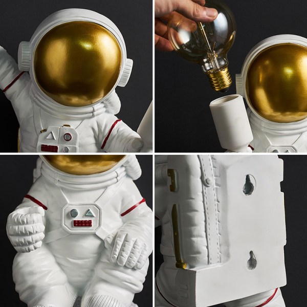 Astronaut skrivebord lagring dekorasjon gutterom vegglampe luxury spaceman bordlampe