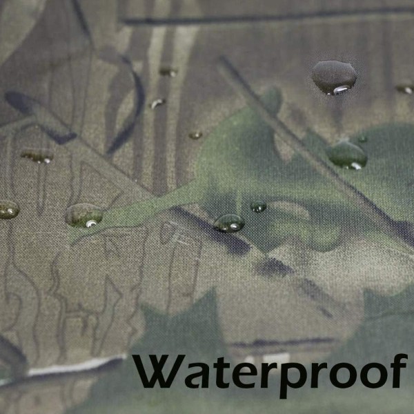 Regnkappe, bärbar regnrock multifunktionell militär kamouflage,