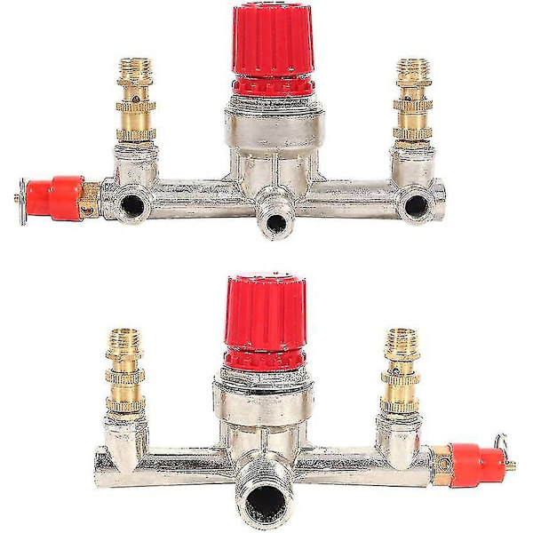 Kompressor - Samfox Manifold for Kompressor Luftkompressor Uttak Rør Regulator Tilkobling
