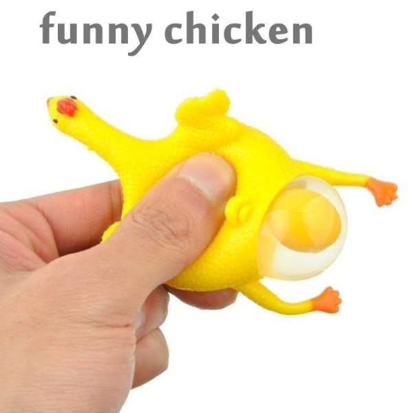 Kreativ leksak Rolig Vent Kyckling Nyckelring Kläm värphöna Parodi värphöna Luftning och dekompression Knepigt
