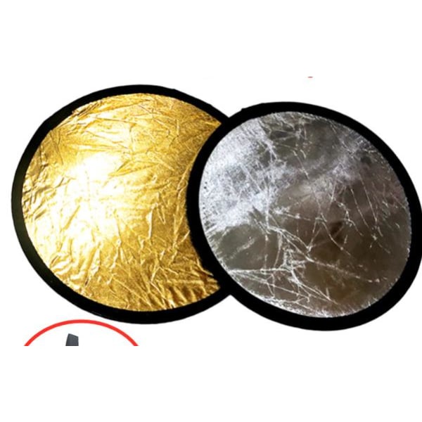 Fotoreflektor 30CM (gull + sølv) per stk