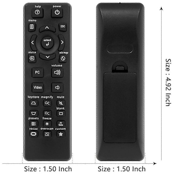 InFocus IN2126 Serie Projektor Fjernkontroll for IN2126 IN2126X IN2128HDA IN2128HDx IN3124 IN3126 IN3128HD IN3138HD SP1080 IN3914