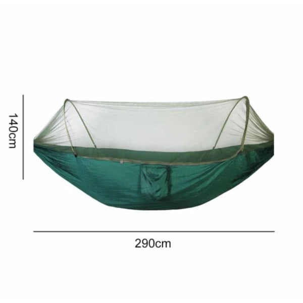 Camping hængekøje med myggenet, mørkegrøn