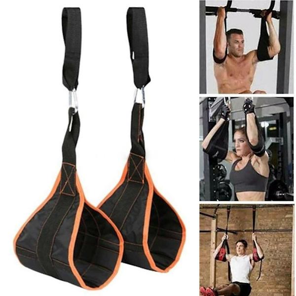 Treningshjelpemidler for magemuskler, opphengt, slitesterke, polstrede magemuskelstropper, magehev, pull-up, chin-up, treningsutstyr for hjemmetrening