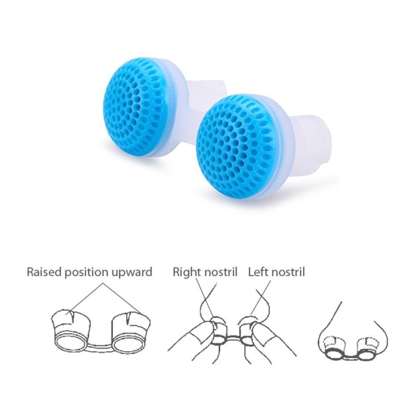 New nasal purifier to prevent snoring, nasal respirator to prevent snoring during sleep (two pairs of blue)