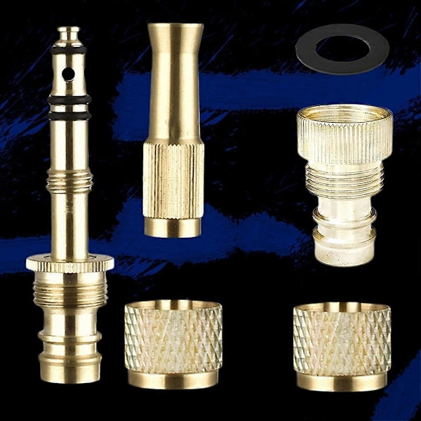 Hageslange Dyse, Slangesprøyte Dyse, Høytrykks Messing Justerbar Twist Jet, For Vasking C