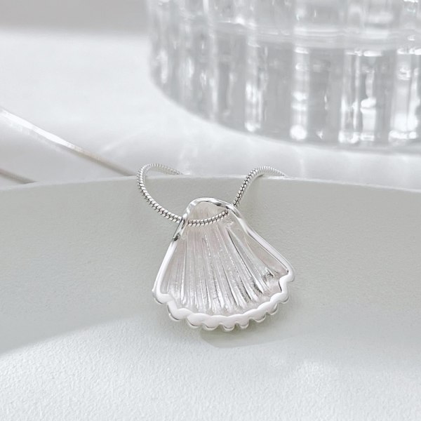 14K sterling silver koreansk version INS nisch ljus lyxdesign feber samma stil mångsidig skal halsband sterling silver