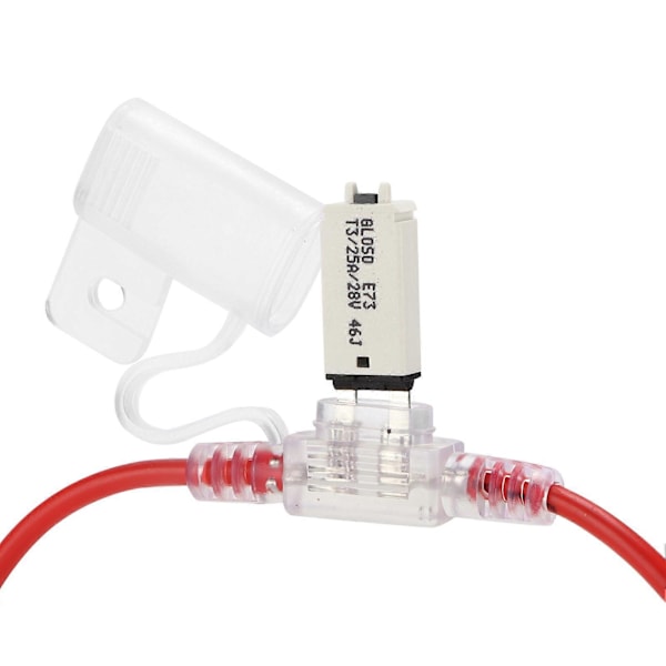 Sikringsholder med T3 Manuel Reset Sikringstråd 25Amp 12AWG 32V Vandtæt Klar Skal til Lastbiler RV Yacht