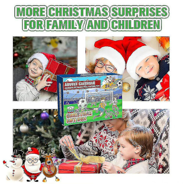 Julefodbold Adventskalender 24 Dage Nedtælling Fodbold Overraskelse Blind Box Fodbold Nøglering
