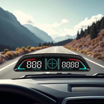 Bil Head-Up Display Model B3 - Speedometer - OBD2 - Vandtemperaturalarm