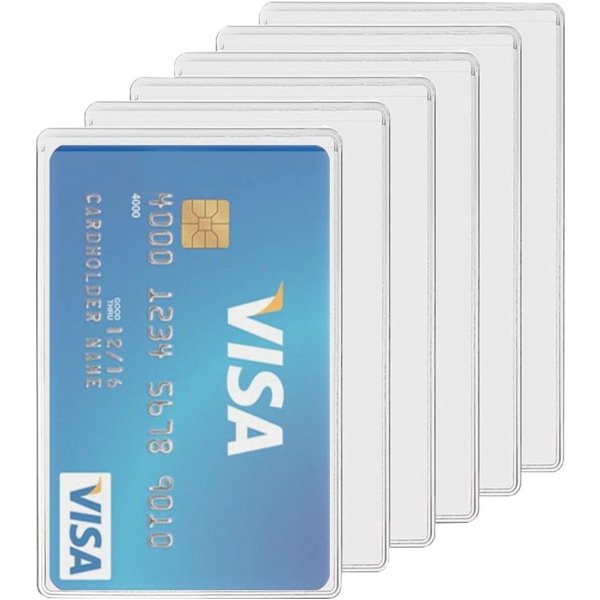 Vandtæt mat kortholder til kreditkort-id visitkortholder, pakke med 10 stk
