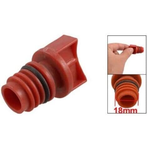 2 stk. luftkompressor oljehette plastskall 18 mm utvendig gjengediameter rød