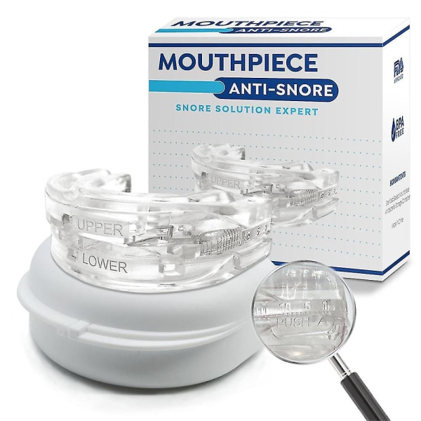 Justerbar anti-snork mundbeskytter til brugsisme og tænderskæren om natten