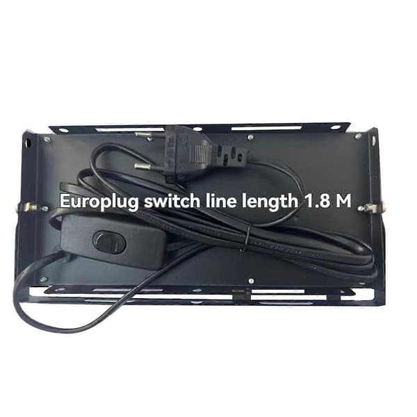 2 stk. UVA Sort Lys 220V Sort Lys IP65 EU Stik 50W