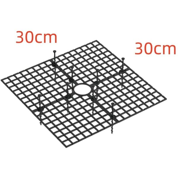 Set med 4 30 cm blomkrukor med central utskärning för växter (brun)