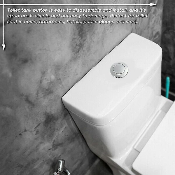 Huuhtelupainike, 38 mm:n painike kylpyhuoneeseen ja WC:hen, veden säästölaite - sopii WC-säiliöön - xinhan