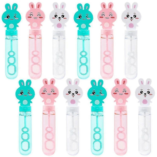 12 st Kanin Såpbubbelstav Såpbubbel Leksak Såpbubbelpinne Såpbubbelstav