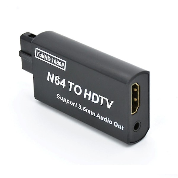 N64 til HDMI Konverter HD 1080P Spilkonsol N64 til HD TV Adapter Plug and Play til N64/SNES/NGC/SFC med 3,5 mm Lydoutput
