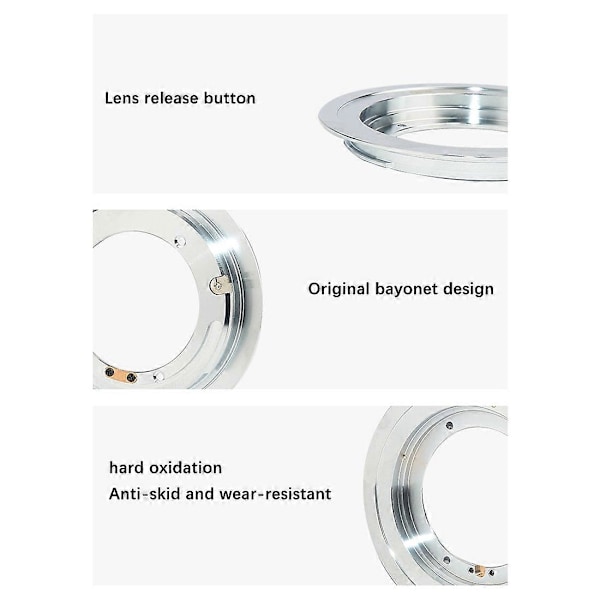 QBM-EOS Linsadapterring för ROLLEI Rollei QBM-objektiv till Canon EOS EF