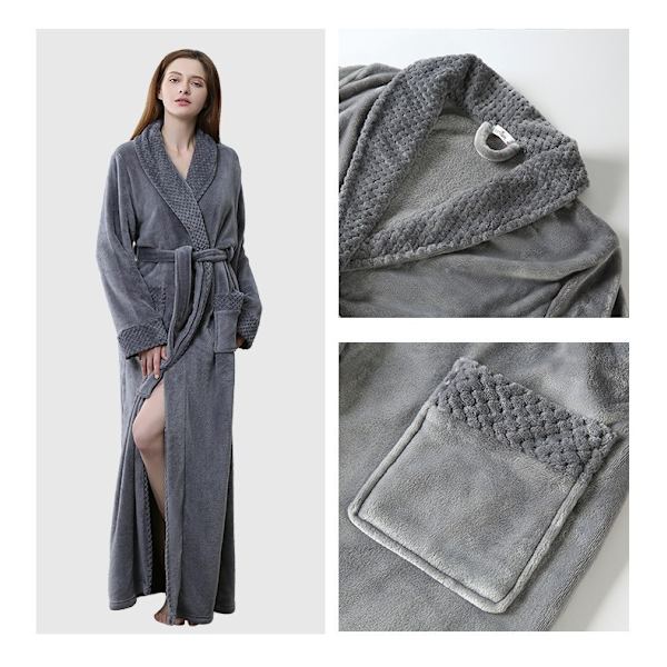 pajamas syksy ja talvi pajamas paksuuntunut ja pidennetty yukata kylpytakki