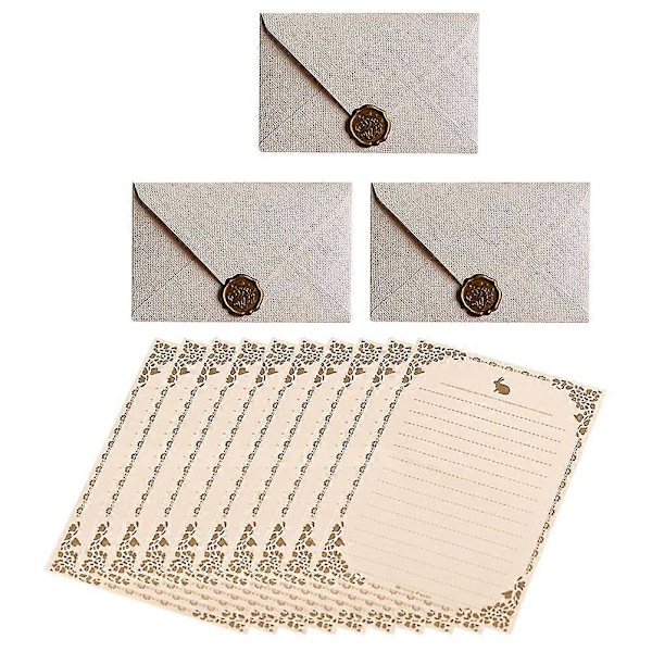 1 sett brevpapir og konvolutter skrivepapir pakke konvolutter DIY konvolutter