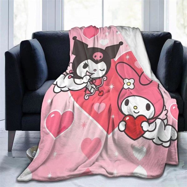 Kuromi Japanese style children's cartoon animation printed blanket coral velvet warm bed sheet flannel blanket