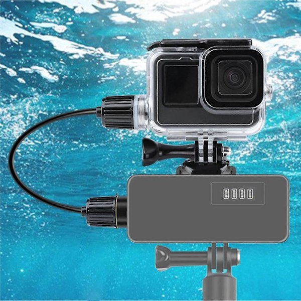 Til GoPro HERO10 Black / HERO9 Black 30m Opladnings Vandtæt Hus