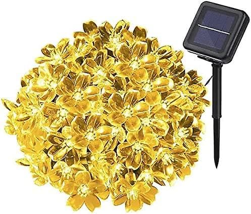 7M 50 LED Kirsebærblomst Solcelle Lyskæde Have Fe Lys