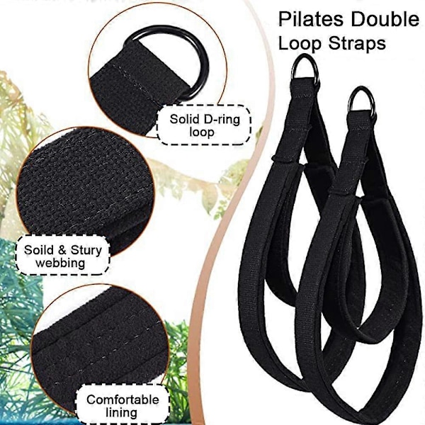 Double Loop Pilates Stropper til Reformer og Andet Fitnessudstyr