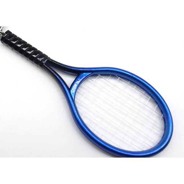 Nyckelring, Mini Tennis Racket Nyckelring, Passar Sportbil Nyckelring, Blå