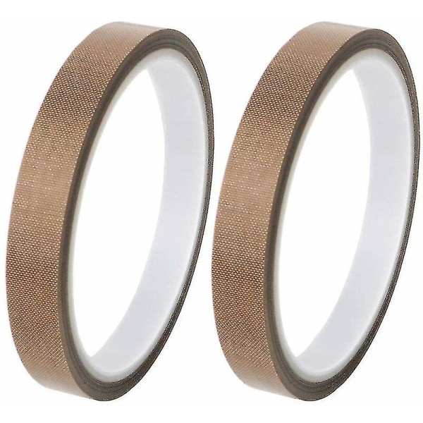 2 Pack High Temperature Tape, Ptfe Adhesive Tape, Teflon Tape, Ptfe Coated Glass Cloth Adhesive Tape, 13mm*10m