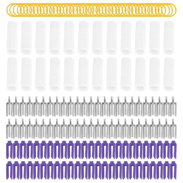 24 stk./sæt Salon Nylon Hook & Loop Hårruller Sæt Hårrødder Permanentstænger Stænger Krøller med Clips & Rub