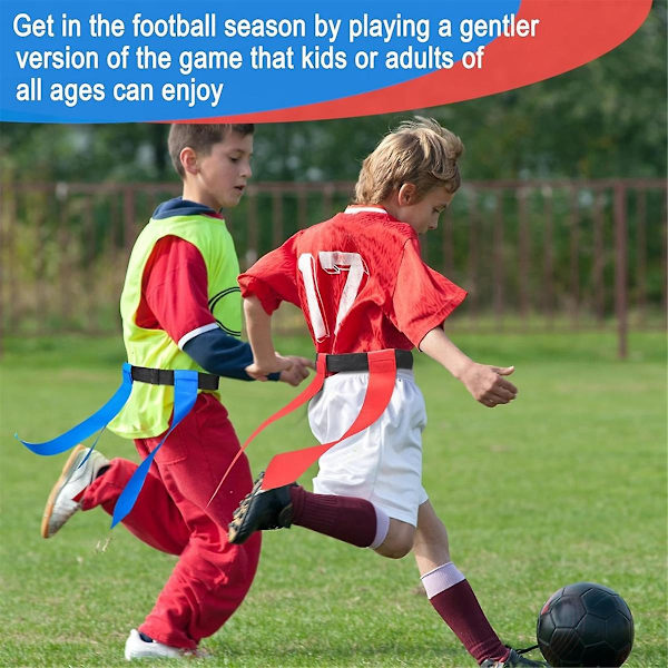 Gul Flaggfotballbelte Ungdom Touchdown Spill Fange Flagget Streamer Midjeflagg