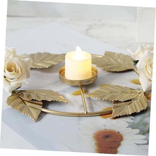 Wedding Candlestick Floral Candlestick Flower Candle Holder For Tables Wedding Centerpieces Rose Garland Candle Holder D