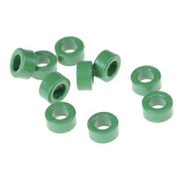 10 stk. Induktor Spoler Grøn Toroid Ferritkerner 10mm x 6mm x 5mm