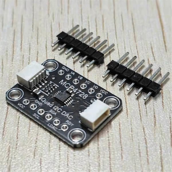 MCP4728 Quad DAC Output Sensor Modul med EEPROM Modul Kompatibel med STEMMA QT Qwiic