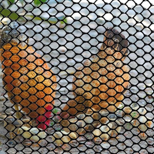 Hegn af plast (40 cm x 5 m, sort)