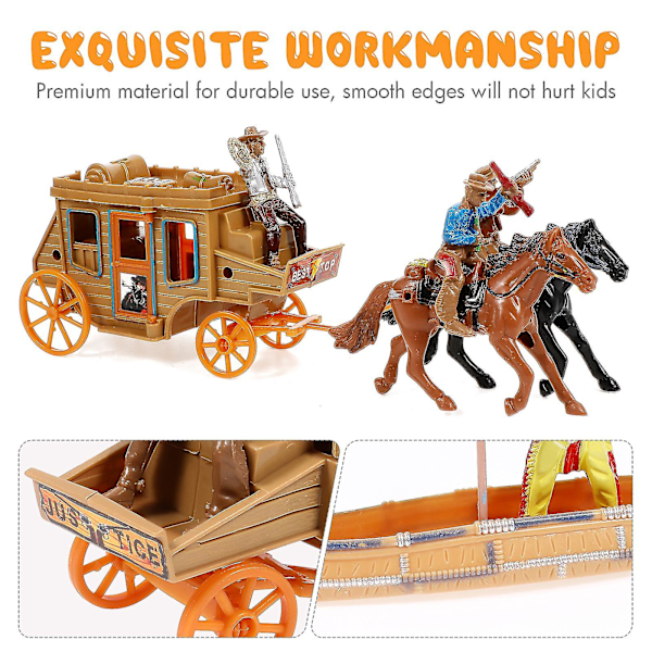 1 Set Miniatyrmodeller av Indianerfigurer Dekorationer Cowboys Indianerfigurer Simuleringsmodeller av Indianer xi