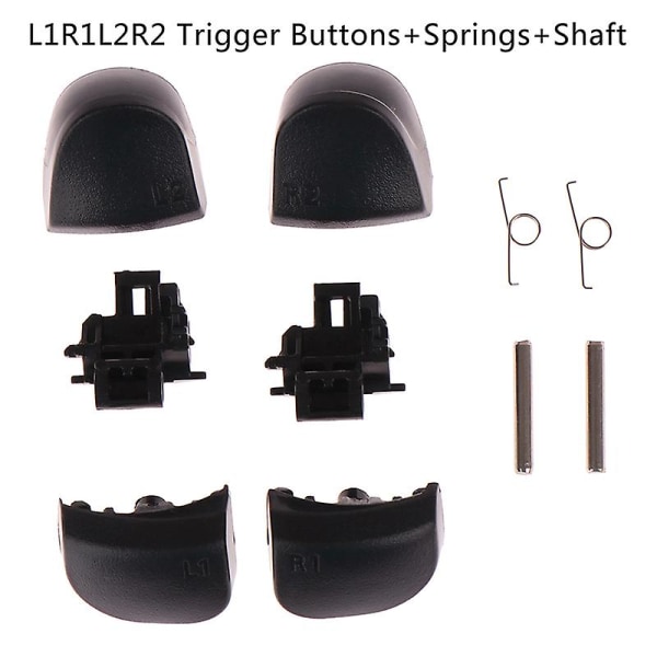 L1 R1 L2 R2 Aftrækkerknapper+fjedre+aksel til Ps5 Controller Gamepad Reparationsdel