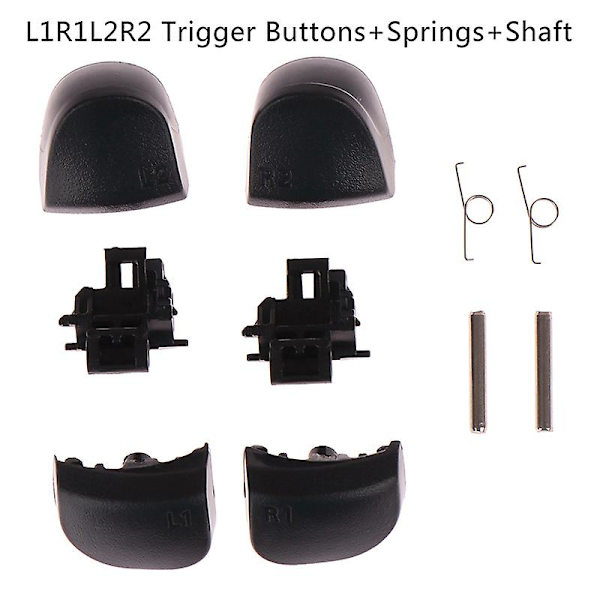 L1 R1 L2 R2 Avtryckarknappar+fjädrar+axel för Ps5 Controller Gamepad Reparationsdel