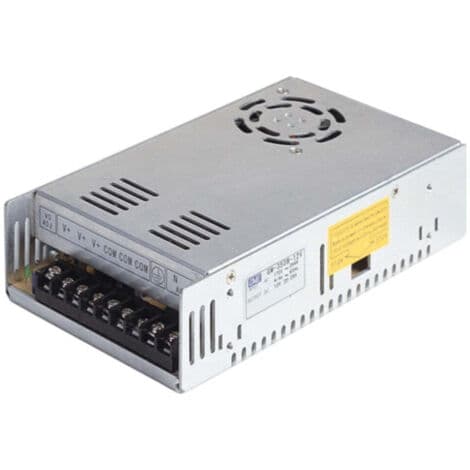 Stabilisert 24V 10A transformatorstrømforsyning med vifte