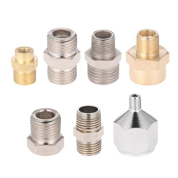 Professionell 7-delars Airbrush Adapter Kit Kopplingsset För Kompressor & Airbrushslang
